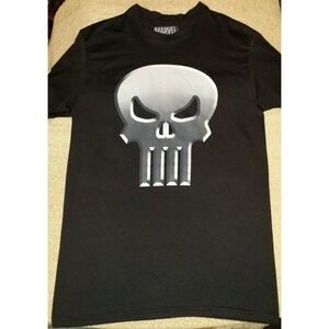Men's‎ Sz small marvel The Punisher black grey and white t-shirt